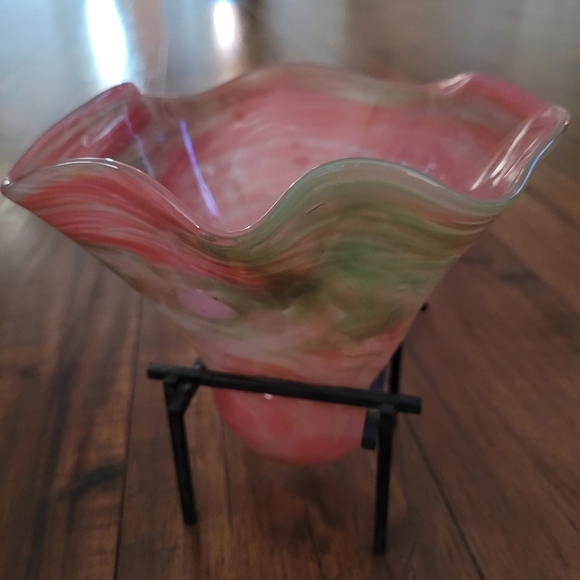 Vintage Garcia Art Glass Multi-color BlownVase - Picture 3 of 7